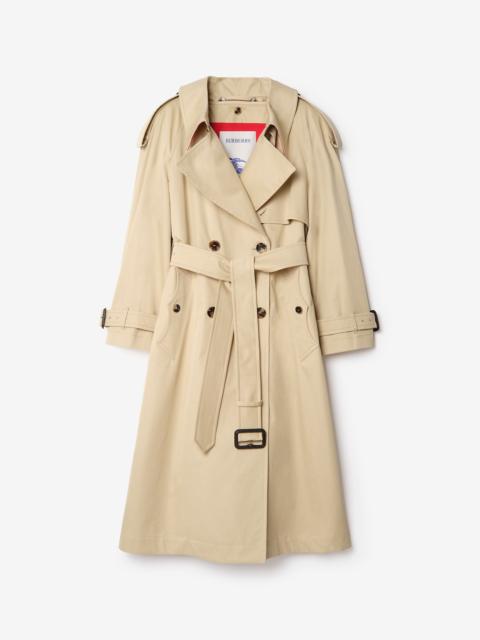 Burberry Long Gabardine Fitzrovia Trench Coat with Warmer