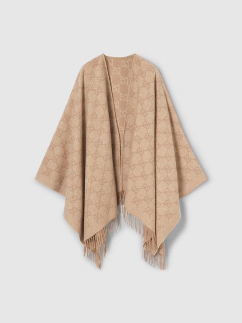 GUCCI GG cashmere lamé cape
