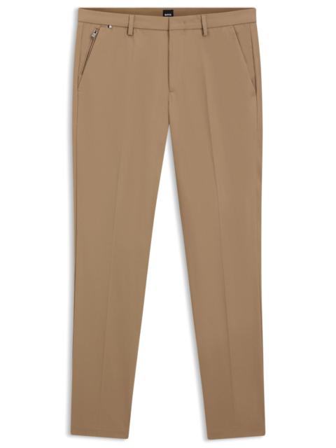 BOSS SLIM-FIT TROUSERS IN STRETCH COTTON