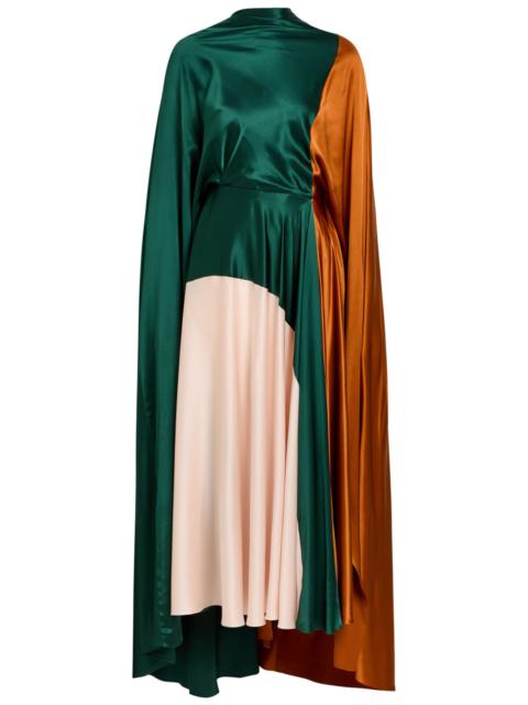 Roksanda Roksanda Neolitsea Draped Colour-block Silk Maxi Dress