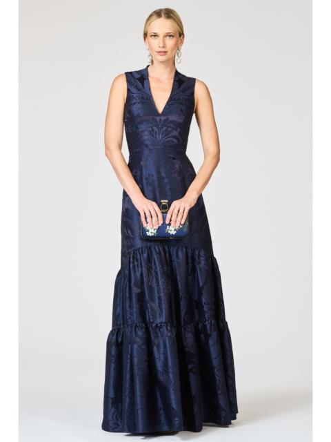 SACHIN & BABI CELLA GOWN - DEEP OCEAN
