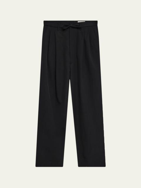 Lemaire Men's Drawstring Pleated Pants