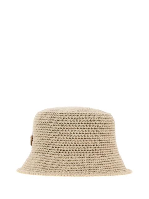 Prada Prada Men Sand Crochet Bucket Hat