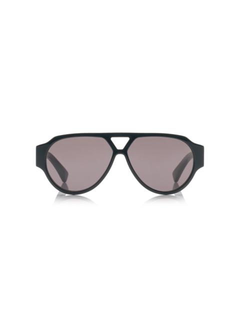 Bottega Veneta Aviator-Frame Acetate Sunglasses black