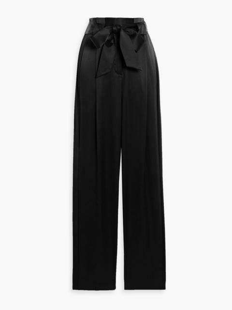 Other Designers Duchesse silk-satin tapered pants