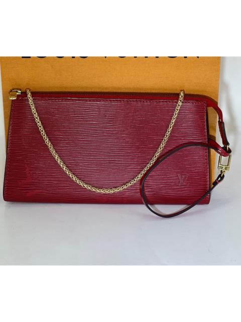 Louis Vuitton Handbag Epi 24 Pochette Accessories Red Leather Crossbody Bag Preowned