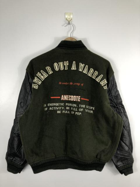 Other Designers Vintage - Vintage 80s Regatta Military Varsity Jacket Leather Sleeve