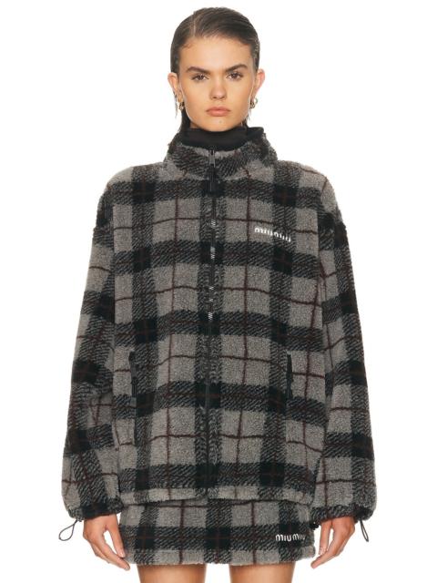 Miu Miu Teddy Check Jacket