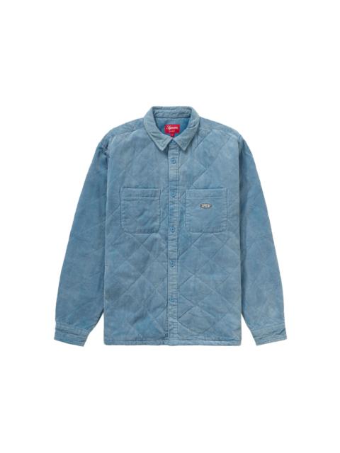 Supreme Supreme Quilted Corduroy Shirt Slate Blue