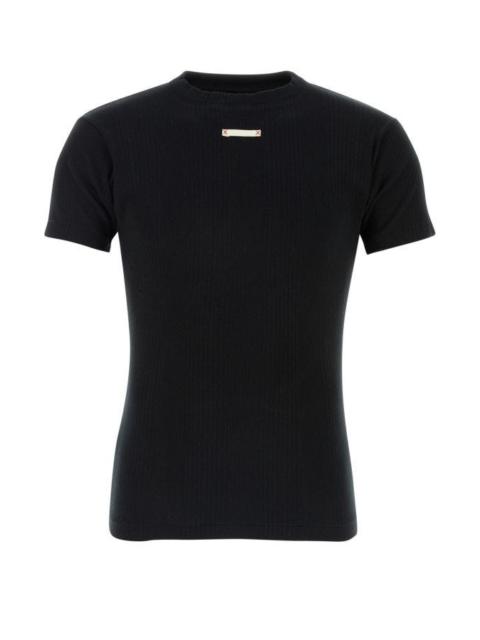 MAISON MARGIELA Black Cotton T-Shirt