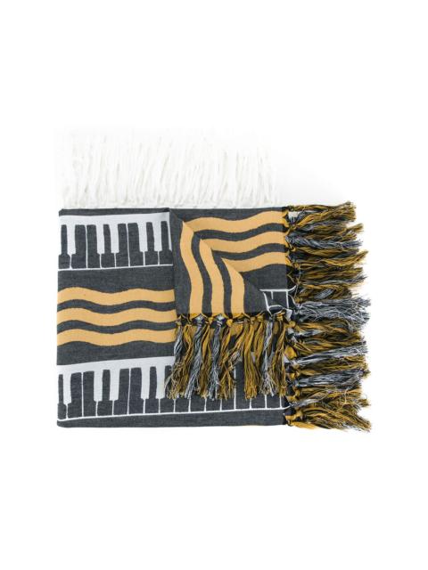 UNDERCOVER striped scarf