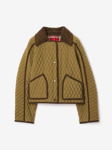 Burberry Cropped Quilted Nylon Floriston Jacket