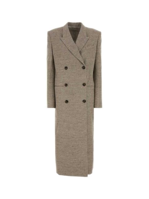 MAGDA BUTRYM Magda Butrym Women Melange Cappuccino Silk Blend Coat