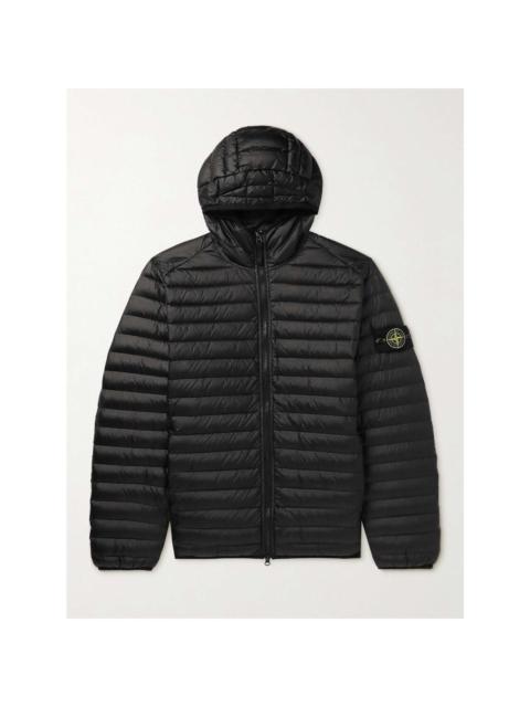 Stone Island Channel Logo Quilted Shell Down Hooded Jacket XXL