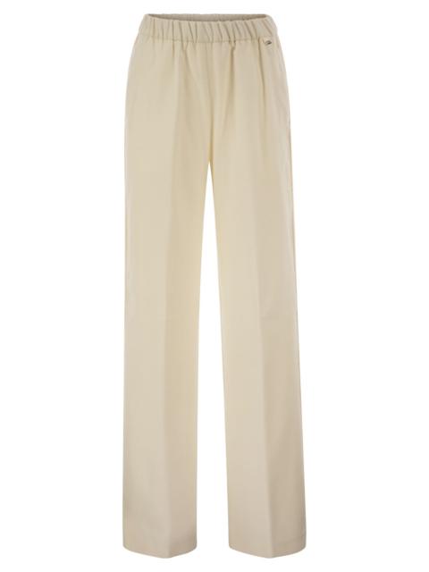 Herno Herno Women Wide-Leg Flannel-Effect Trousers With Elasticated Waistband