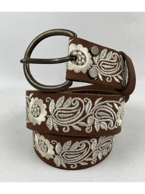 Other Designers Japanese Brand - rare design embroidery leather belt tc40