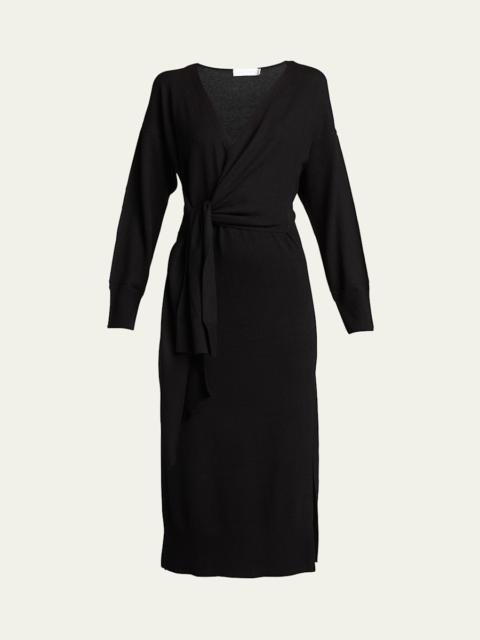 SIMKHAI Skyla Loungewear Knit Wrap Dress