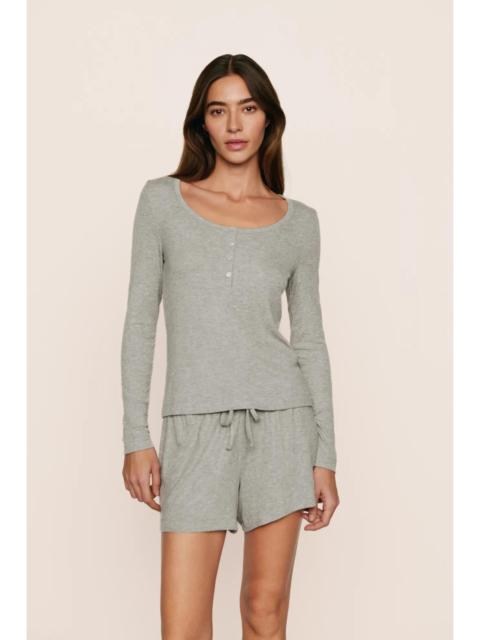 eberjey Dream Rib Long Sleeve Henley Tee