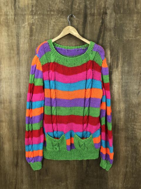 Other Designers Aran Sweater Market - Multicolor Crocheted Knit Sweater #1154