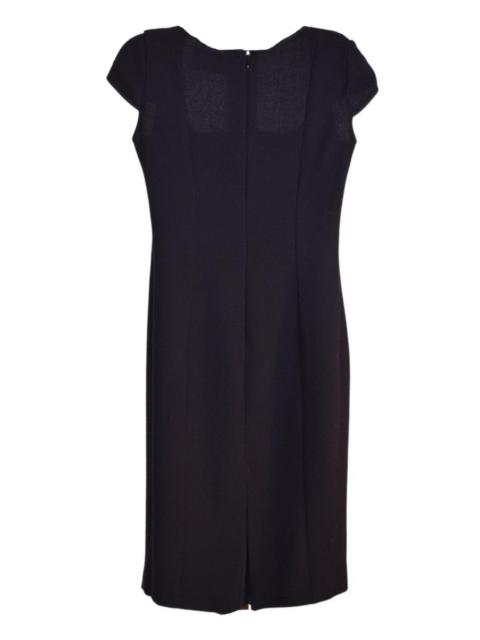 Other Designers Short Black Wool Heart Neckline Dress