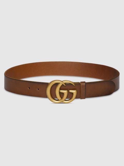 GUCCI Leather belt with Double G buckle