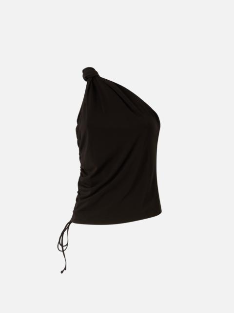 PINKO ONE-SHOULDER TOP WITH KNOT DETAIL