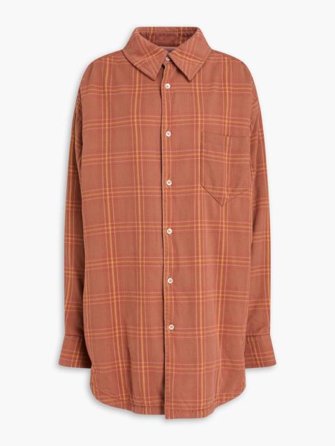 Maison Margiela Oversized checked cotton-flannel shirt