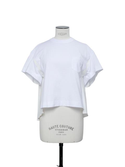 sacai Light Weight Denim x Cotton Jersey T-Shirt