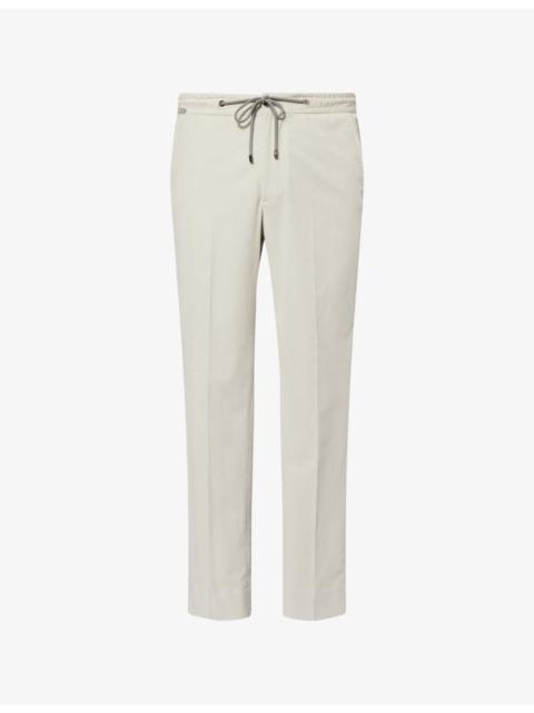CORNELIANI Slim-Leg Corduroy Stretch-Cotton Trousers