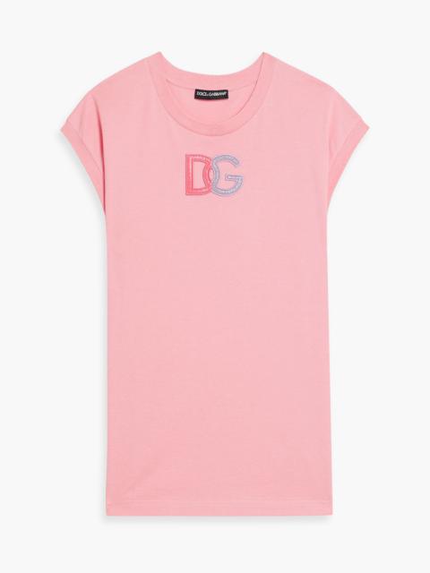 Dolce & Gabbana Appliquéd cotton-jersey T-shirt
