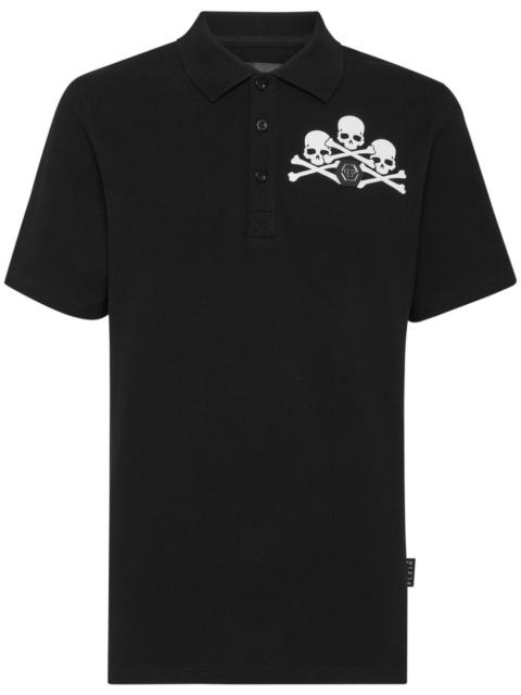 PHILIPP PLEIN skull logo polo shirt