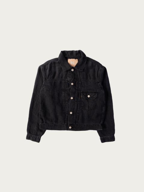 HERILL Linen Denim XX Jacket - Black Vintage Worn
