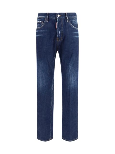 DSQUARED2 Dsquared2 Straight Leg Denim Jeans Navy Blue