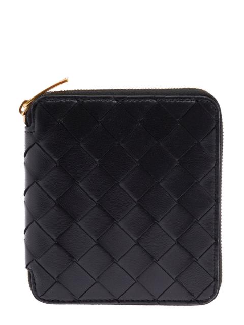 Bottega Veneta Bottega Veneta Women Bottega Veneta Woman Black Intreccio Leather Wallet