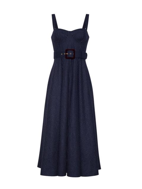 Cara Cara Calypso Dress
Our Best-Selling Bustier Dress in Italian Pinstripes