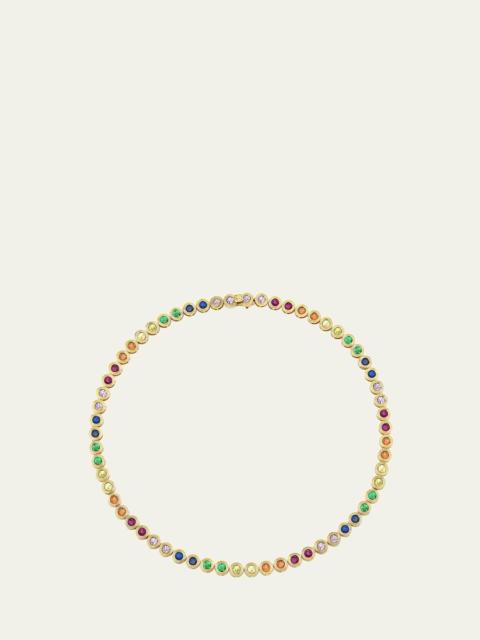 SYDNEY EVAN 14K Yellow Gold Large Stone Fluted Eternity Necklace