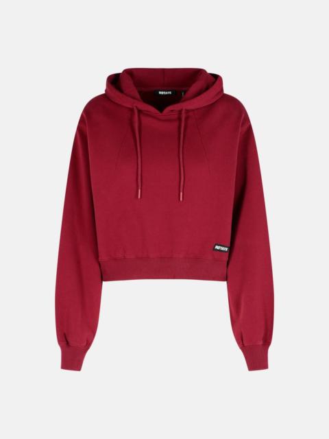 ROTATE BURGUNDY COTTON SWEATSHIRT