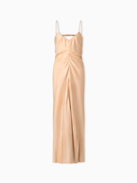 EMPORIO ARMANI SHADED SILK PONGE DRESS
