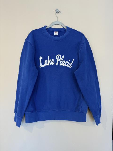 Other Designers Vintage - Lake Placid USA rare sweatshirt blue 90s rare
