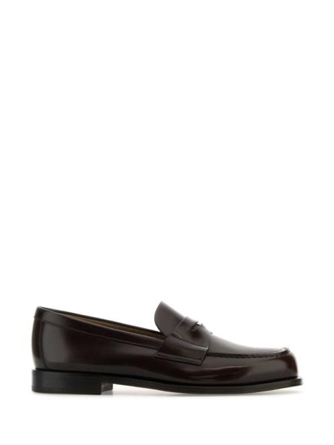Prada Prada Men Chocolate Leather Loafers