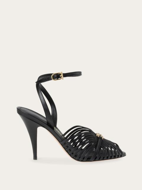 FERRAGAMO Sandal with Gancini element