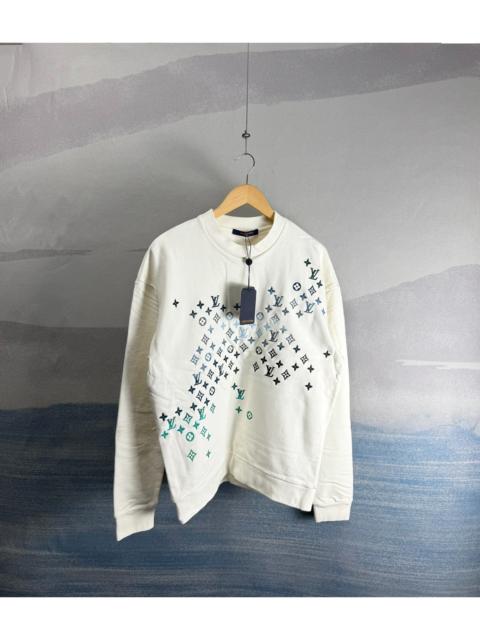Louis Vuitton Louis Vuitton LV White Iridescent Gradient Embroidered Sweatshirt