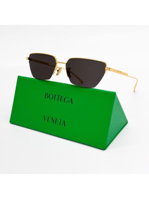 Bottega Veneta NEW BOTTEGA VENETA BV1107S 004 CAT EYE GOLD GREY SUNGLASSES