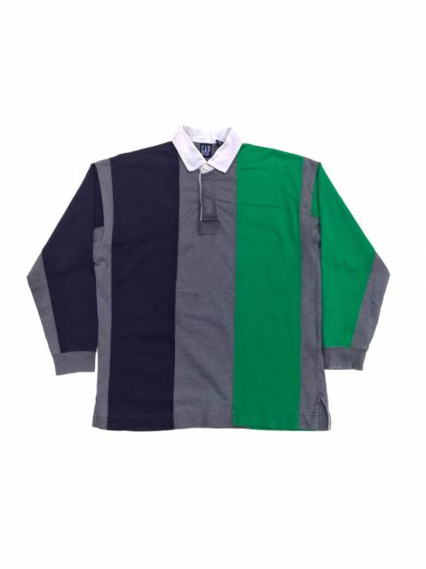 Other Designers Gap - Rare Vintage 90s Gap Colorblock KanyeWest CollegeDropout Style Rugby shirt
