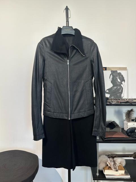 Rick Owens Rick Owens Leather Wool Coat