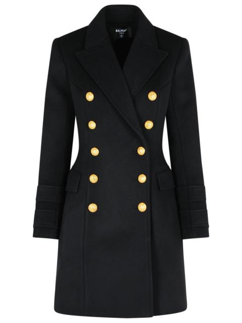 Balmain 10 Buttons Coat In Virgin Wool And Cashmere Women
