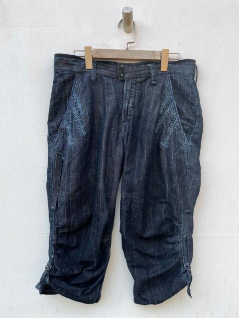 Other Designers Marithe + Francois Girbaud - Marithe Stitching Pocket Light 2 Tones Denim 3 Quarter