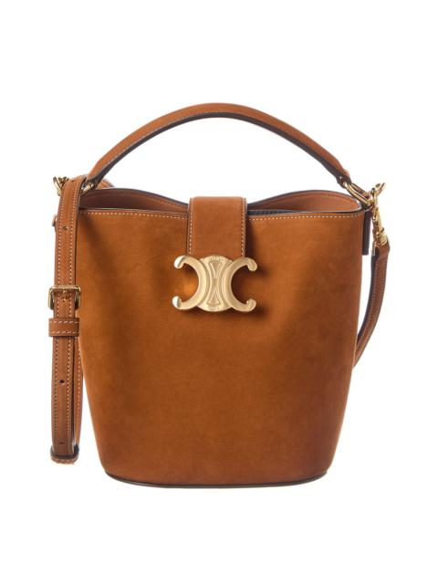 CELINE CELINE Louise Mini Leather Bucket Bag