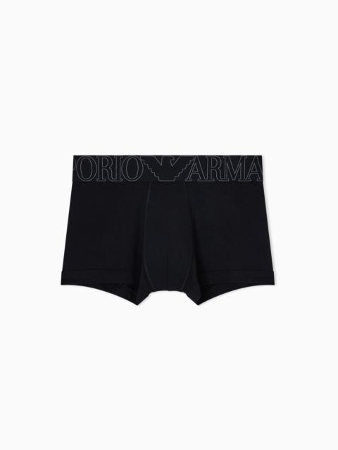 EMPORIO ARMANI ASV MEGALOGO ORGANIC-JERSEY BOXER BRIEFS