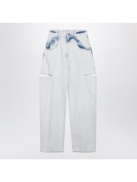 Maison Margiela Maison Margiela Blue Faded Cotton Jeans With Cut-Out Details Women